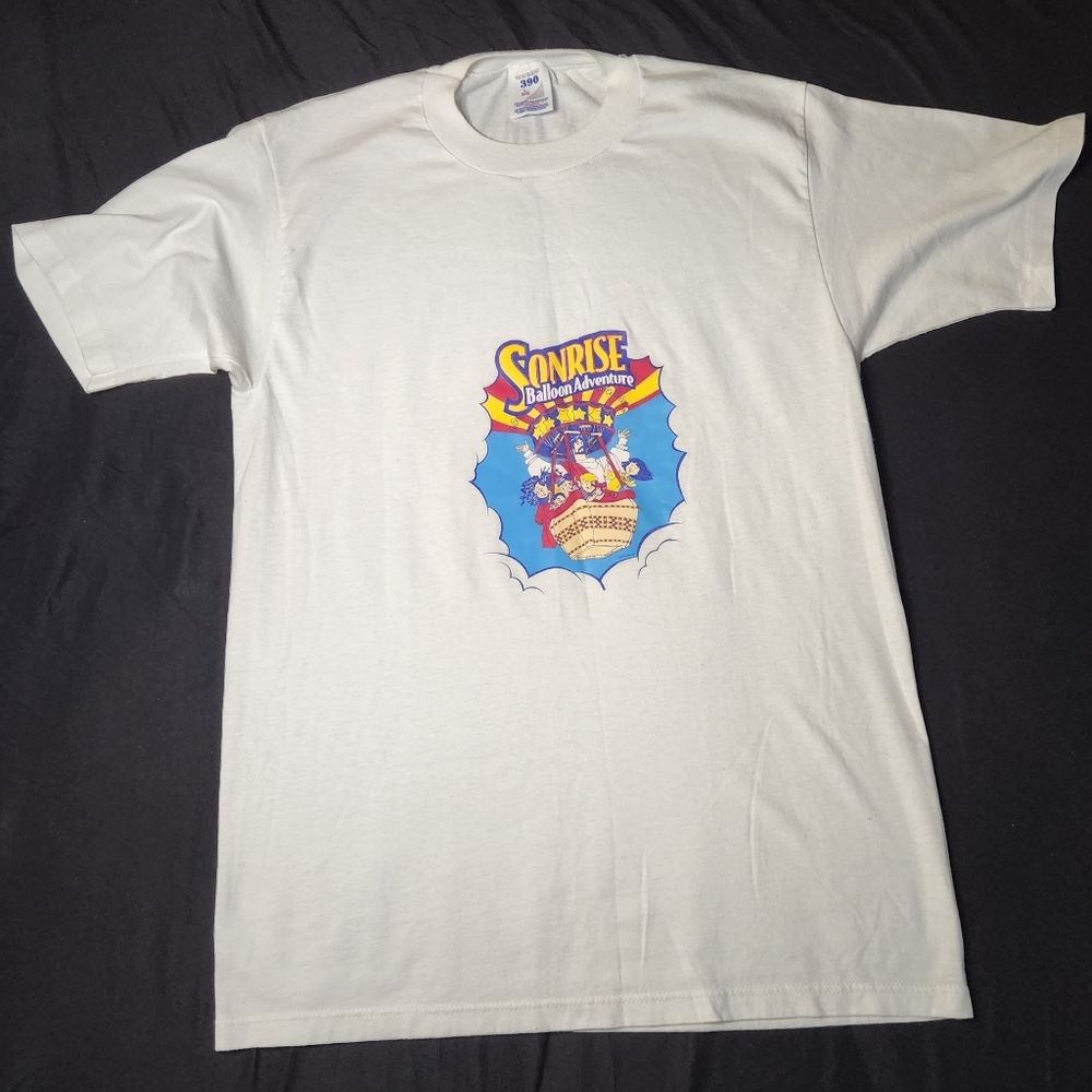 Sonrise Balloon Adventure Single Stitch White T-Shirt Made in USA Vintage